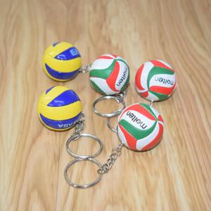 PVC 배구 미니 볼 펜던트 키체인, 창의적인 만화 스포츠 키체인, 자동차 키링 장식, 선물 패션 주얼리