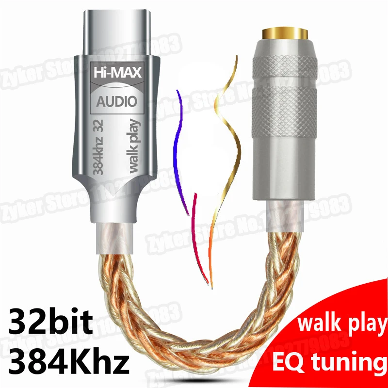 유형 C ~ 3.5mm HiFi DAC 이어폰 증폭기 USB C 오디오 디코더 AMP 어댑터 CB1200AU 칩 사운드 카드 Android 용 디지털 디코더