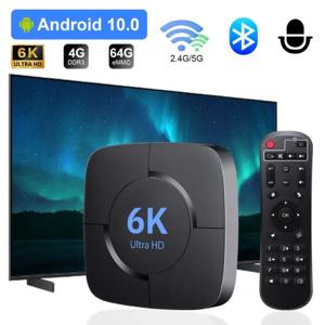 HONGTOP 스마트 TV 박스 6K 안드로이드 10 지원 4K HD 1080p 비디오 2.4G/5G WiFi 블루투스 H.256 스마트 음성 미디어 플레이어 셋톱 박스