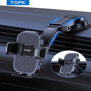 TOPK 자동차 전화 홀더 중력 스탠드 아이폰 Xiaomi 삼성 자동차 모바일 지원 대시 보드 앞 유리 공기 환기 전화 마운트