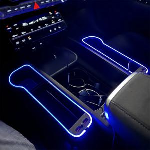 블랙 차량용 멀티 틈새 수납 컵홀더형 QC3.0 USB 충전 사이드 포켓 자동차 수납 자동차용품