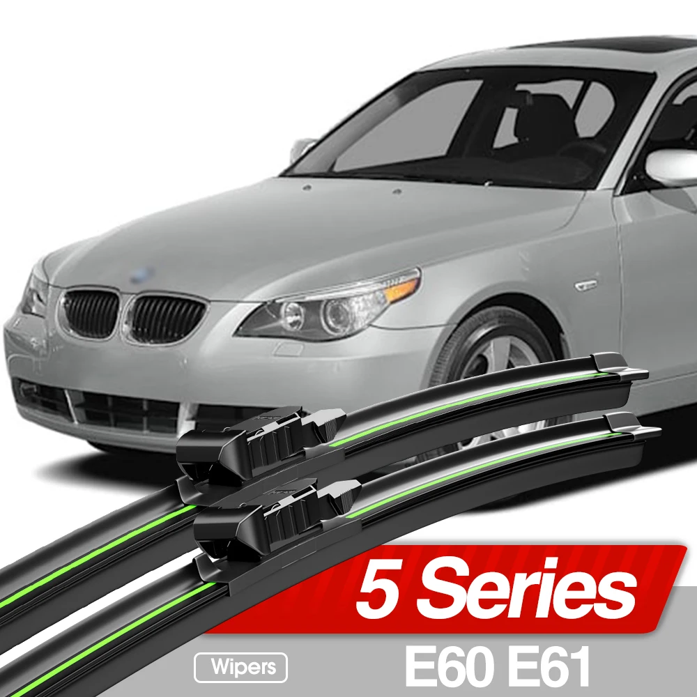 BMW 5 시리즈 E60 E61 2003-2010 앞 유리 와이퍼 블레이드 2pcs 앞 유리 창 액세서리 2004 2005 2007 2008 2009