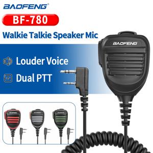 Baofeng 워키토키 스피커 마이크, 방수 듀얼 PTT 휴대용 마이크, UV5R UV-21 프로 양방향 라디오 QuanSheng UV-K6 UV-K5