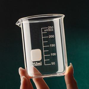 50/100/150/250/500/1000ml 높은 붕규산 유리 측정 컵 클리어 스케일 컵 실험실 비커 주방 베이킹 측정 컵