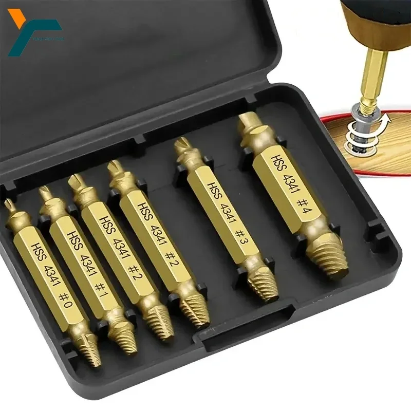 손상된 나사 추출기 세트, HSS 드릴 비트, 찢어진 파손 제거기, 쉽고 빠르게 꺼내는 키트, 손쉬운 철거 전동 공구
