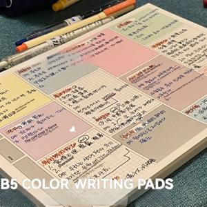 30 매 B5 컬러 메모 패드 다기능 노트 2025 Tearable Notepad Planner 학습 용지 학교 문구 용품