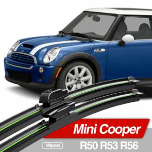 미니 미니 쿠퍼 R50 R53 R56 2001-2013 앞 유리 와이퍼 블레이드 2pcs 앞 유리 창 액세서리 2006 2010 2011 2012