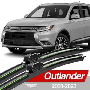 Mitsubishi Outlander 1 2 3 2003-2023 앞 유리 와이퍼 블레이드 2pcs 앞 유리 창 액세서리 2004 2006 2012 2018