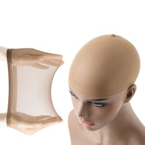 가발 모자 머리 그물 직조 Hairnets 2 10 12 20 개/갑 스타킹 가발 모자 스트레치 메쉬 캡 가발 무료 크기 만들기위한 스타킹 모자