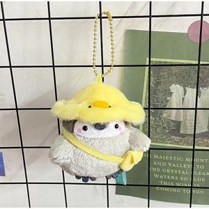 창의적인 만화 펭귄 키 체인 봉제 인형 키 링, PP 코튼 학교 가방 키 체인, 관광 모자 장식 키 펜던트