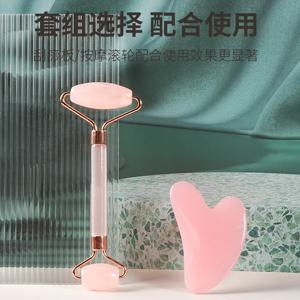 얼굴 및 목 마사지기 수지 롤러 뷰티 스크래핑 양면 마사지 스틱으로 차단을 해제하고 비 장미 크리스탈 옥을 편안하게 해줍니다.