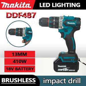 MAKITA 18V 리튬 전기 충전식 핸드 드릴 13mm DDF487RTJX 2개 충전 1개 충전 5.0AH 신규