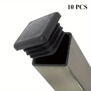 10 조각 20mm 정사각형 플라스틱 테이블 피트 캡, 인서트, 금속 튜브 용 캡, 하드웨어 플러그, 울타리, 글라이드 보호 muebles