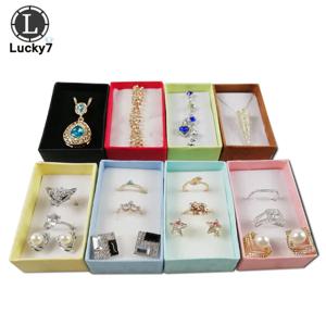 도매 12pcs 모듬 된 색상 쥬얼리 세트 디스플레이 상자 목걸이 귀걸이 반지 상자 5*8*2.5cm 포장 선물 상자 혼합