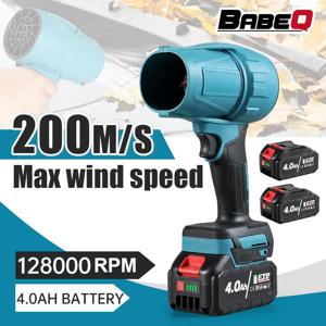 BABEQ  1500W, 200 M/S 전기 제트 선풍기 터보 공기 송풍기, 강력한 자동차 건조기, 휴대용 먼지 잎 송풍 도구, 마키타 18V 배터리용