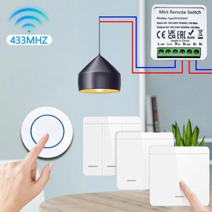 RF 스마트 스위치 433MHz 양방향 제어 DIY 무선 원격 제어 조명 스위치 Led 램프에 대 한 16A 릴레이 수신기 자동화 모듈