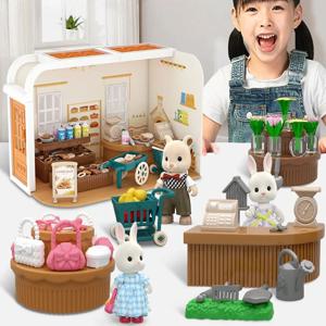 인형 집 미니어처 가구 세트 거실/침실/욕실 인형 집 장면 장난감 모델 미니 빌라 선물 척 놀이 장난감