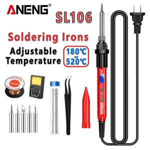 ANENG SL106 전기 납땜 인두 110V/220V 가변 온도 용접 솔더 미국/EU 플러그 전문 용접 도구