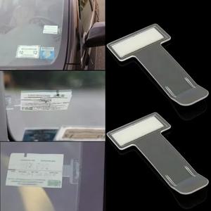 자동차 차량 앞 유리 주차 티켓 클립 주차 시간 초과 버스 티켓 홀더 앞 유리 플라스틱 범용 자동차 액세서리