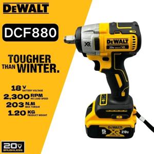 Dewalt DCF880 무선 임팩트 렌치 20V 기존 2300RPM 충전식 13MM 전기 리튬 배터리 렌치 203Nm 전동 공구