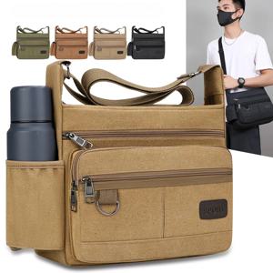 남자 캔버스 어깨 가방 캐주얼 토트 여행 남자 Crossbody 가방 럭셔리 메신저 가방 패션 고품질 핸드백