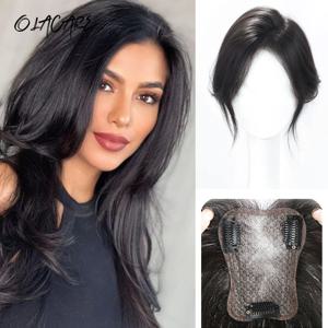 OLACARE 합성 토퍼 헤어 피스 False Bang Clip-In Bangs Extension Natural Fake Fringe 보이지 않는 Clourse 헤어 피스 여성용