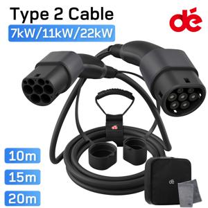 dé 전기 자동차 충전 케이블, 타입 2 EV 충전 케이블, 엑스트라 롱 케이블, 11kW, 16A, 3 상, 22kW, 32A, 7kW, 32A, 1 상, 10m, 20m