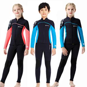 아동용 풀 잠수복 - 2.5mm 네오프렌 잠수복, 수영, 서핑 및 해변용 따뜻한 전문 투피스 수영복