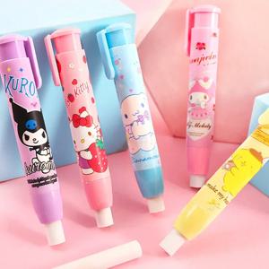 크리 에이 티브 산리오 헬로 키티 프레스 지우개 애니메이션 쿠로미 멜로디 Cinnamoroll 만화 카와이 편지지 선물 사무실 학교 용품