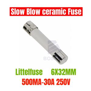 5PCS 원래 LF 326 시간 지연 느린 블로우 세라믹 퓨즈 튜브 6X30 6.3 6x32MM 250V 1A 1.5A 3A 4A 5A 6.25A 8A 10A 12A 15A 20A 25A 30A