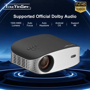 Touyinger ET32 1500ANSI 풀 HD 4K 프로젝터 5G WIFI 홈 시어터 미디어 비디오 플레이어 스마트 비머