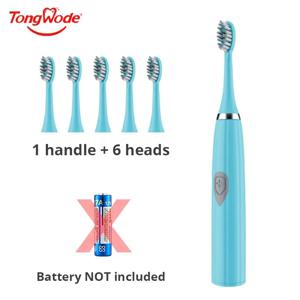 성인용 Tongwode 전동 칫솔 부드러운 강모 휴대용 배터리 내구성 IPX6 방수 지능형 효과적인 구강 관리