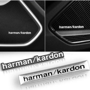 Harman Kardon Bose 배지 알루미늄 3D 자동차 오디오 스티커 장식 액세서리 미니 BMW Tesla Golf Audi Ford 용 autocollant