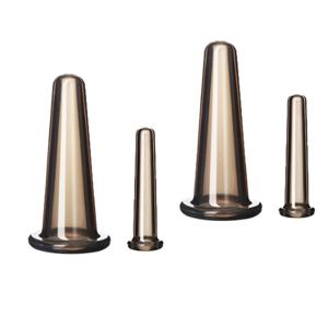 얼굴/목/눈 마사지를위한 4Pcs 검은 실리콘 부항 마사지 컵 진공 탱크 페이셜 케어 부항 컵, 노화 방지 미용 도구