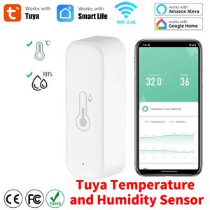 Tuya WiFi 온도 및 습도 스마트 홈 온도계 습도계 APP 원격 알람 Alexa Google 홈과 함께 작동