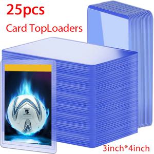 25-100pcs 게임 카드 슬리브 홀더 PVC 카드 TopLoaders 하드 플라스틱 장난감 탑 로더 프로텍터 스토리지 선물 거래