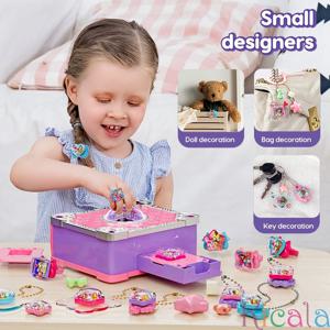 3D 매직 DIY 스티커 기계 쥬얼리 어린이를위한 키트 만들기 DIY 수제 반지 팔찌 마술 도서 크리 에이 티브 손으로 만든 선물 상자 세트