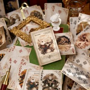 Mr. Paper 레트로 블루코어 페이퍼 포커 카드, 레저 퍼즐 파티 게임, 엔터테인먼트 포커