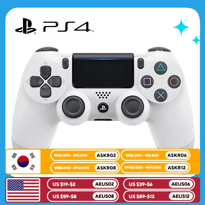소니 PS4 게임 콘솔용 100% 오리지널 소니 플레이스테이션 듀얼쇼크 4 무선 컨트롤러