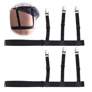 1 쌍 남성 셔츠는 가터를 유지합니다. 탄성 나일론 조절 가능한 셔츠 홀더 주름 방지 벨트 멜빵 교정기