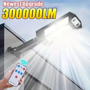 최신 태양광 LED 조명 300000 모션 센서 4 모드 방수 IP65 태양 정원 조명 거리 마당 Lanter의 LM 야외 태양 램프