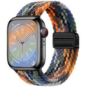 Apple Watch 밴드 용 땋은 스트랩 44mm 40mm 45mm 49mm 41mm 38 버클 팔찌 iWatch 시리즈 se 7 6 8 9 10 Ultra2 마그네틱 밴드