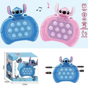 새로운 스티치 스마일 빠른 푸시 게임 팝업 Fidget Bubble 전자 팝 전문 게임 경량 스트레스 완화 장난감