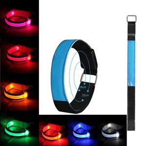 배터리 LED 램프 밴드 손목 버클 밴드 발목 달리기 라이딩 발광 야외 스포츠 야간 달리기 램프 안전 녹색 파란색 빨간색 빠른 납품 6-8일 도착 무료 배송