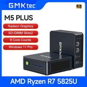 GMKtec 미니 PC GMK M5 Plus AMD Ryzen R7 5825U NUCBOX Radeon 그래픽 코어 카운트 Windows 11 Pro WIFI 6E 16GB RAM + 512GB ROM