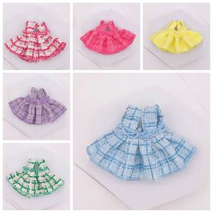 트렌디한 DIY 인형 옷, 멋진 화려한 격자 무늬 스커트, 소녀 선물 장난감, 13cm 월리스 그로밋 강아지용, 10-15cm 면 인형 적합