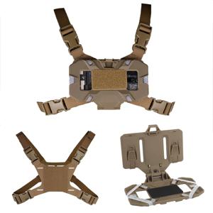 새로운 전술 MOLLE 접이식 탐색 보드 Airsoft지도 케이스 휴대 전화 홀더, Airsoft 액세서리 용 조끼 가슴 고정 스트랩