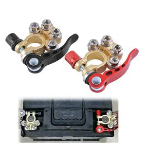 자동 자동차 퀵 릴리스 배터리 터미널 - 자동 와이어 케이블 연결용 12V 24V 알루미늄 합금 상단 포스트 구리 클램프