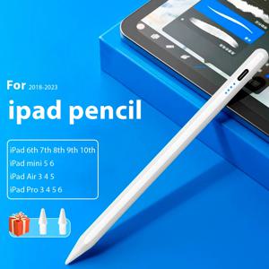 손바닥 거부 기능이 있는 Apple iPad용 연필 iPad Air M2 Pro 13 Pro 12.9 10 Gen 7th 8th 9th 10.2 iPad 연필용 스타일러스 펜