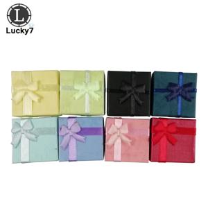 보석 디스플레이에 대 한 24 개/몫 종이 반지 선물 상자 4*4*3cm 모듬 된 색상 반지 상자